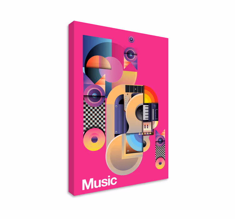 Quadro de música sintetizador abstrato - TenStickers