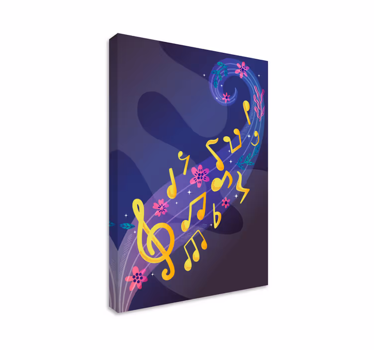 Quadro de música Notas musicais - TenStickers