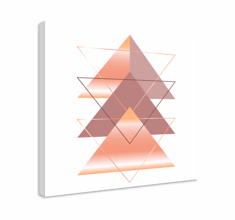 Quadro de figuras geométricas fusão de triângulo geométrico - TenStickers