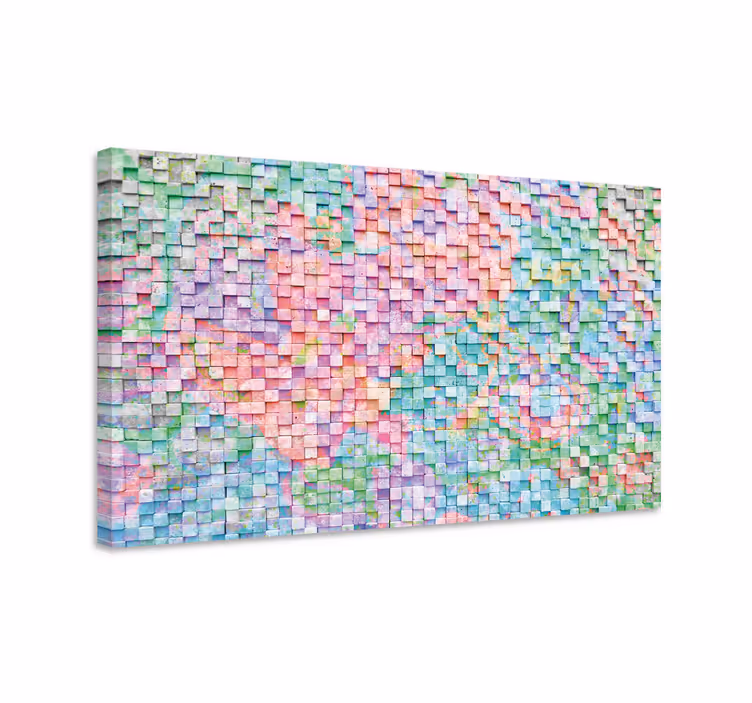 Quadro de figuras geométricas espectro de mosaico - TenStickers