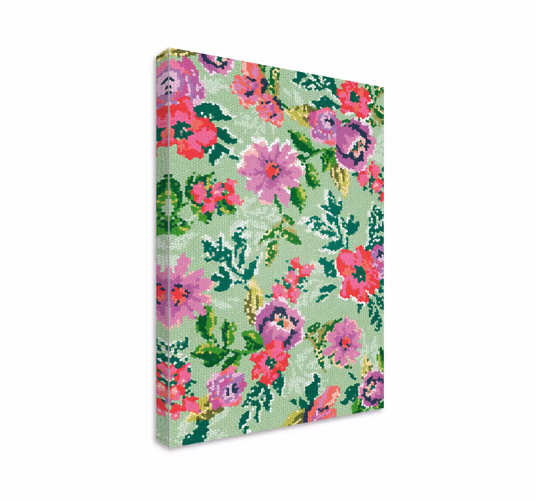 Quadro mosaico Mosaico flores diversas - TenStickers