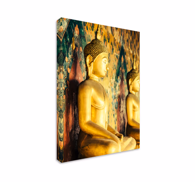Quadro buda figuras de buda douradas - TenStickers