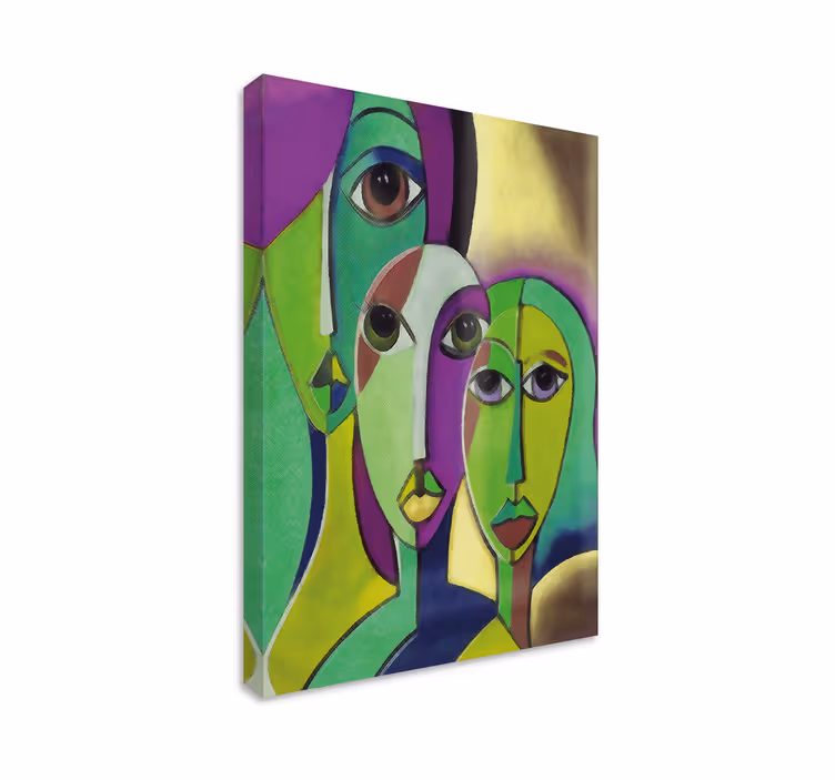 Quadro de arte composição de faces abstratas - TenStickers
