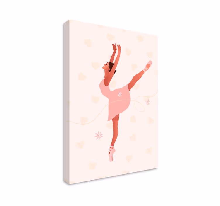 Quadro de bailarina Bailarina com flores - TenStickers