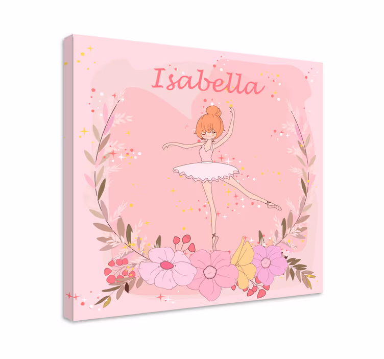 Quadro de bailarina de estrellas con nombre - TenStickers