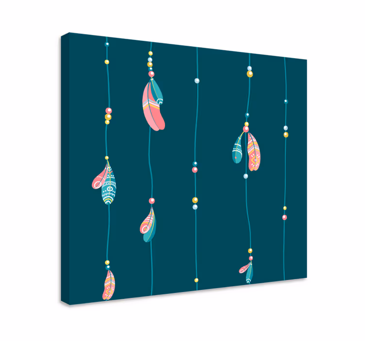 Quadro de penas com design decorativo de penas - TenStickers
