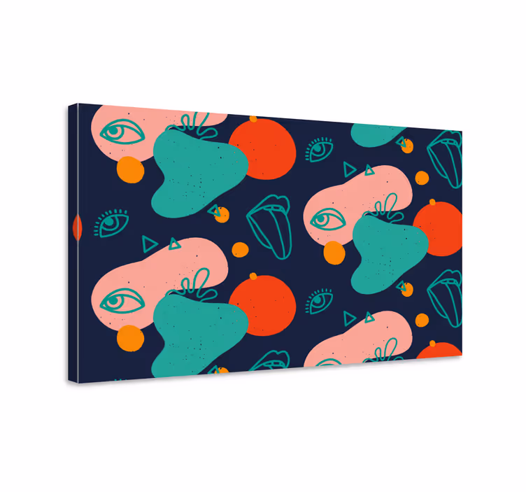 Quadro de arte Arte labios estilo memphis - TenStickers
