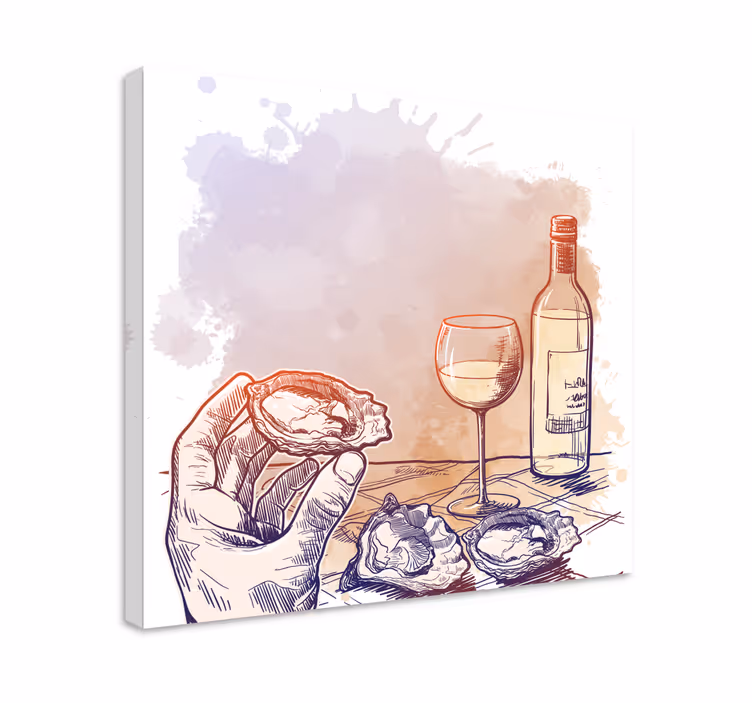 Quadro de cidade momentos de indulgência com frutos do mar - TenStickers