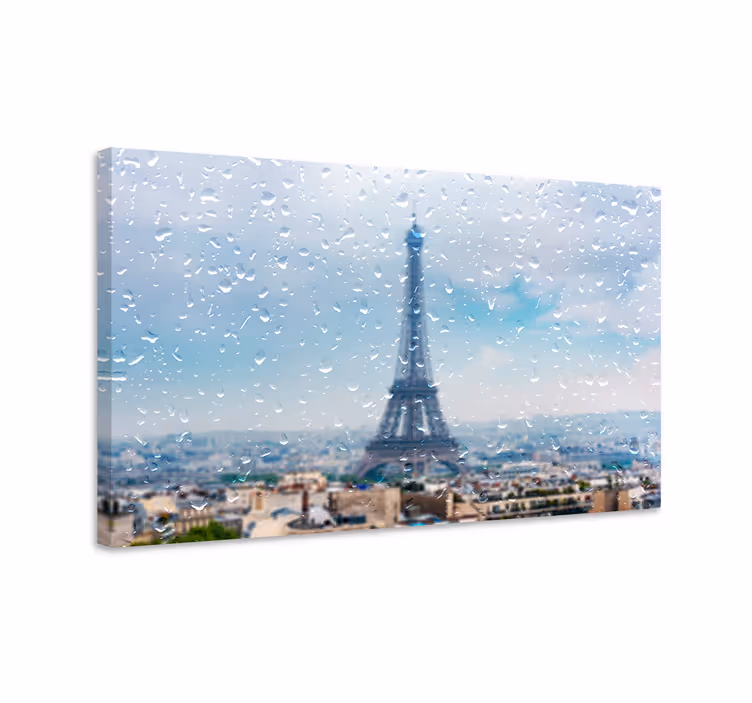 Quadro de cidade esquema da torre eiffel - TenStickers
