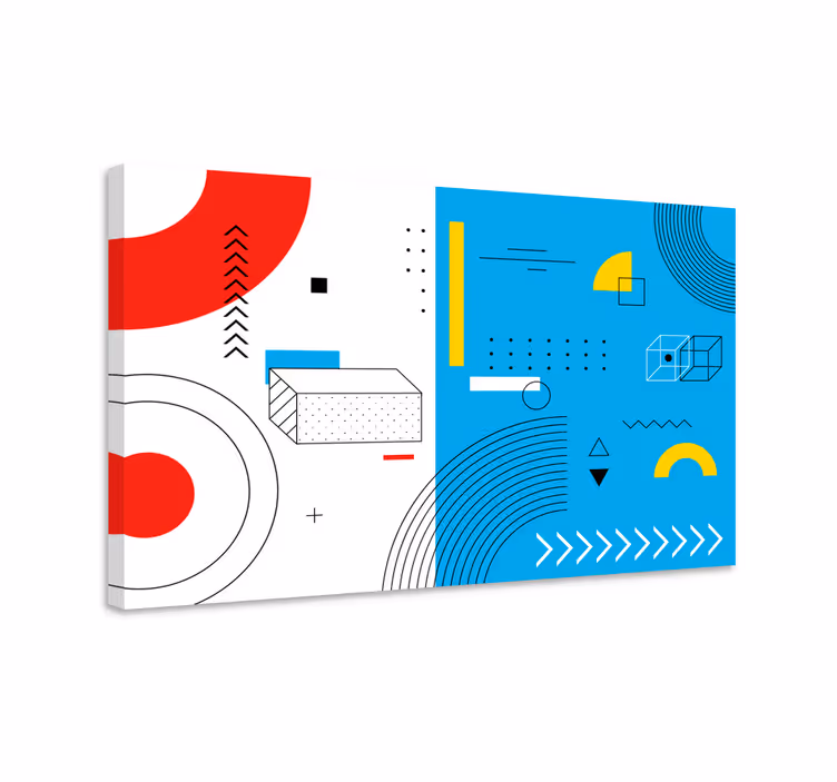 Quadro de figuras geométricas composição de formas - TenStickers