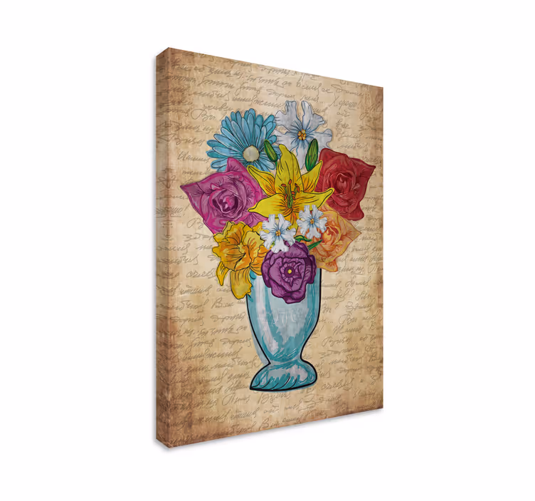 Quadro de flores vaso de flores - TenStickers