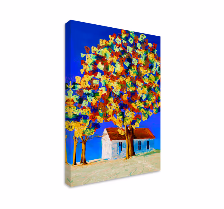 Quadro de paisagem dossel de Árvores coloridas - TenStickers