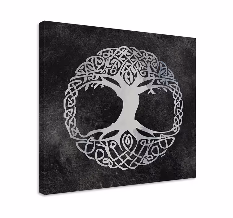 Quadro de árvores árvore da vida em preto e branco - TenStickers
