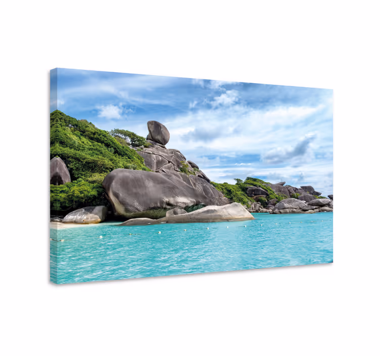Quadro de paisage Litoral rochoso tranquilo - TenStickers