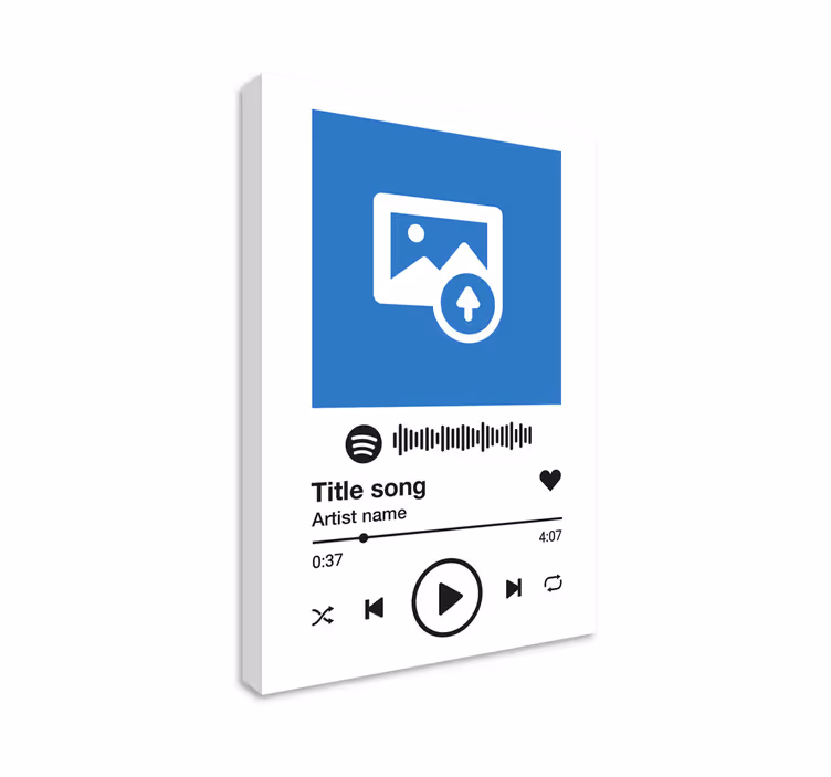 Quadro de música Spotify música fundo branco - TenStickers