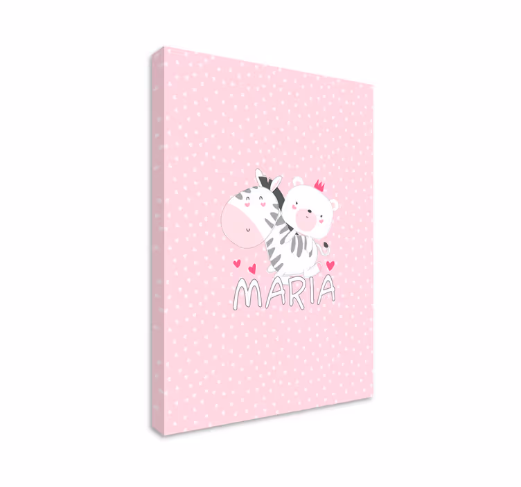 Quadro para bebê amigos animais fofos - TenStickers