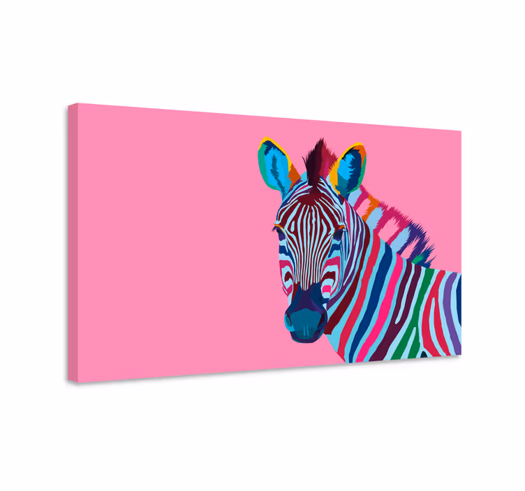 Quadro animais imagem vibrante de zebra - TenStickers
