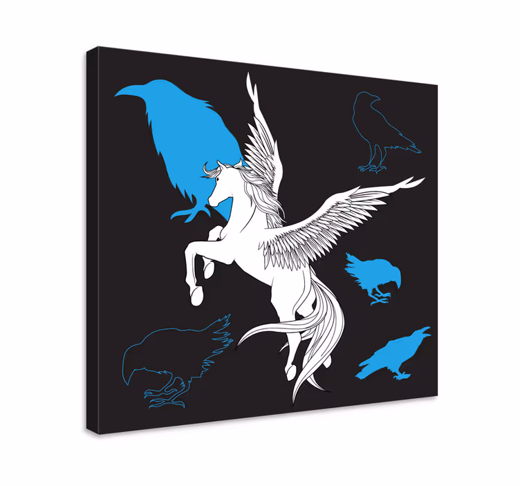 Quadro de dinossauro voo do pégaso mítico - TenStickers