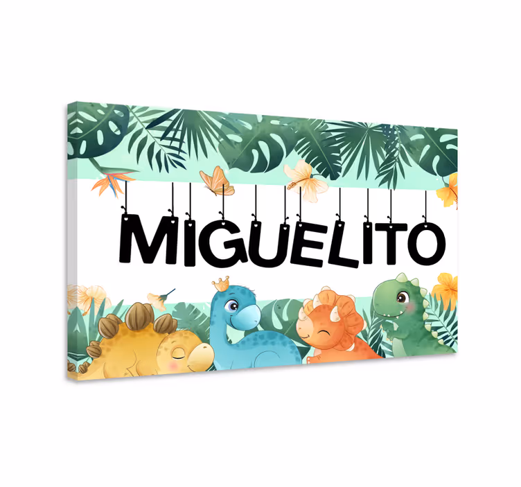 Quadro de dinossauro Dinossauros nomeados - TenStickers