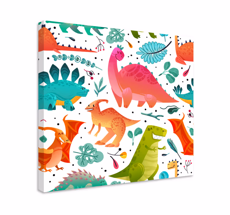 Quadro de dinossauro Dinossauros felizes para crianças - TenStickers
