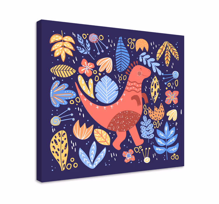 Quadro de dinossauro Desenho animado infantil - TenStickers