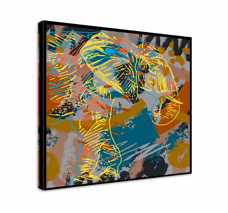 Quadro de elefantes esboço contemporâneo de elefantes - TenStickers
