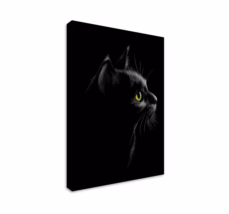 Quadro de gatos Preto - TenStickers