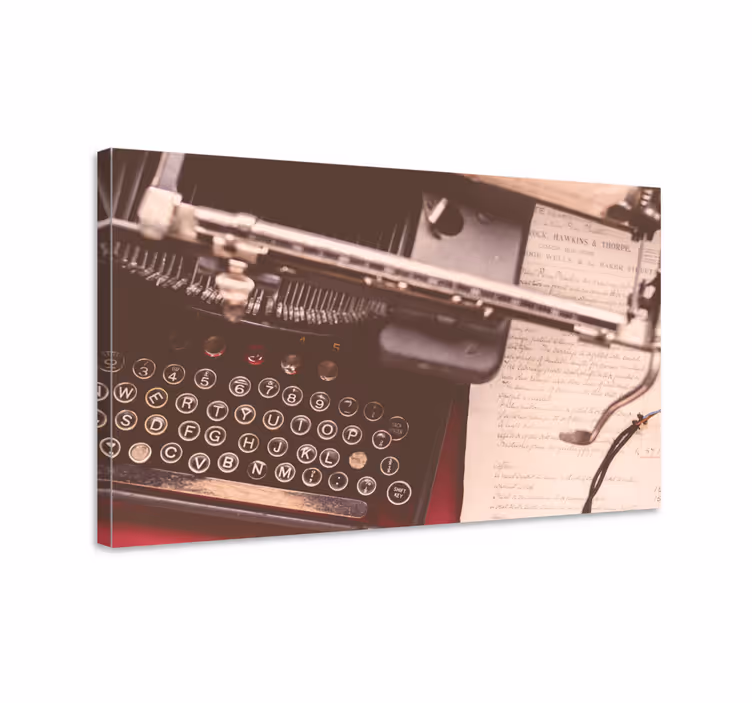 Quadro decorativo de vinícola teclas de máquina de escrever - TenStickers