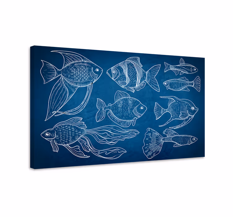 Quadro para a casa de banho Peixe marinho - TenStickers