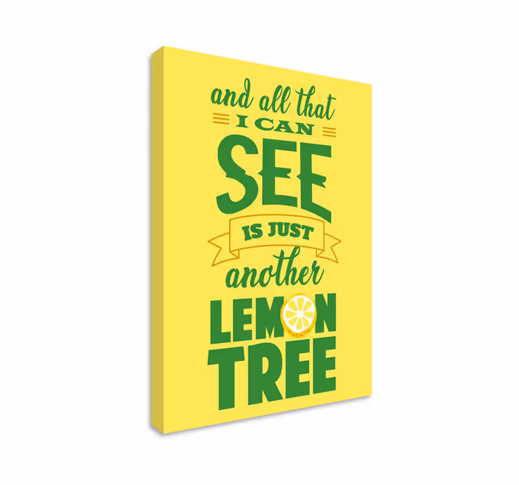 Quadro frase Mão desenhar limões - TenStickers