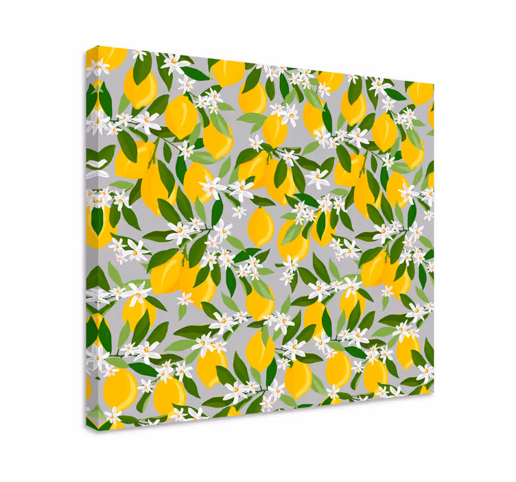 Quadro de vinícola Padrão de limoeiro - TenStickers