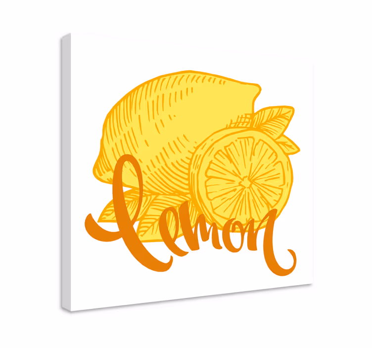 Quadro decorativo de vinícola fatia de limão - TenStickers