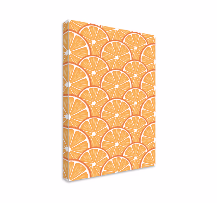 Quadro decorativo de vinícola padrão de fatias de cítricos - TenStickers
