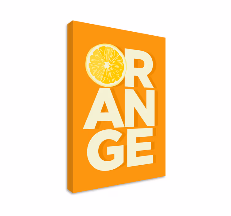 Quadro de vinícola Texto cortado em laranja - TenStickers