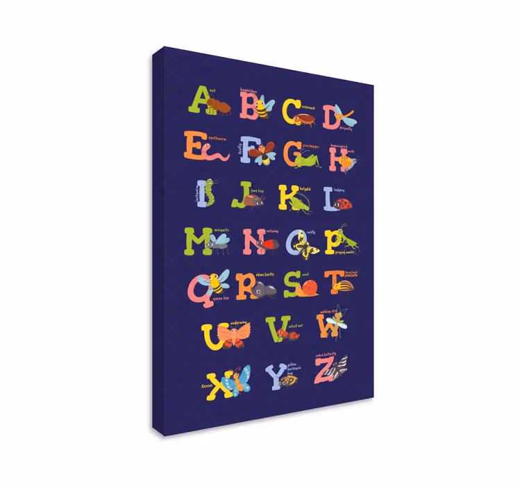 Quadro com o abecedário Alfabeto ingles - TenStickers