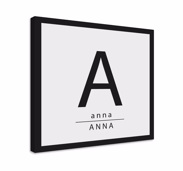 Quadro com o abecedário exibição inicial personalizada - TenStickers