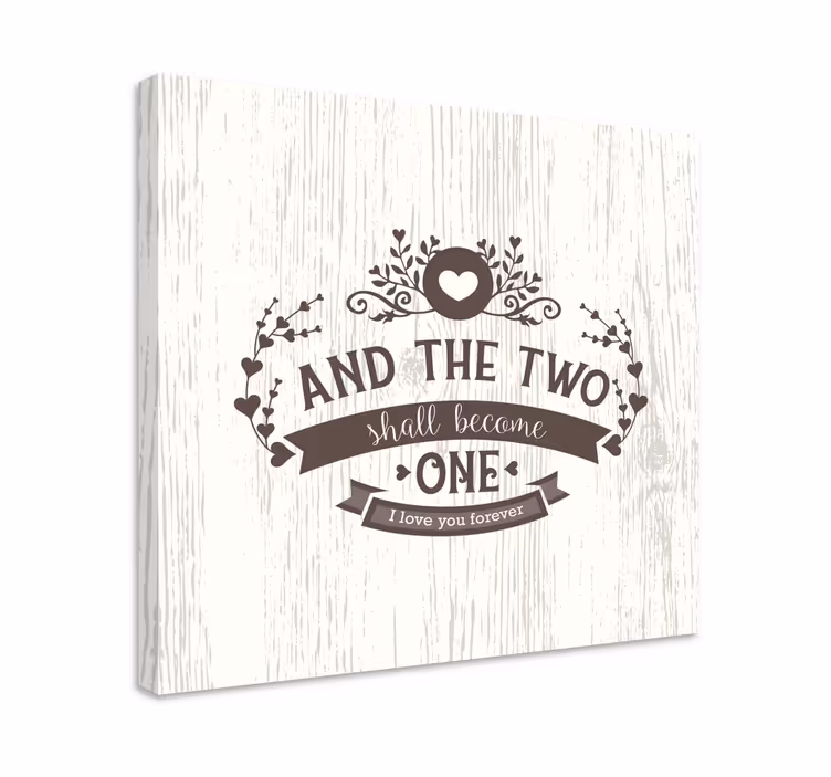 Quadro com letras amor une para sempre - TenStickers