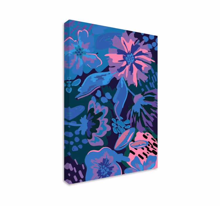 Quadro de flores com design abstrato floral - TenStickers