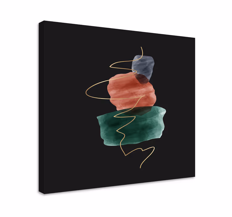 Quadro decorativo moderno formas de pedra abstratas - TenStickers
