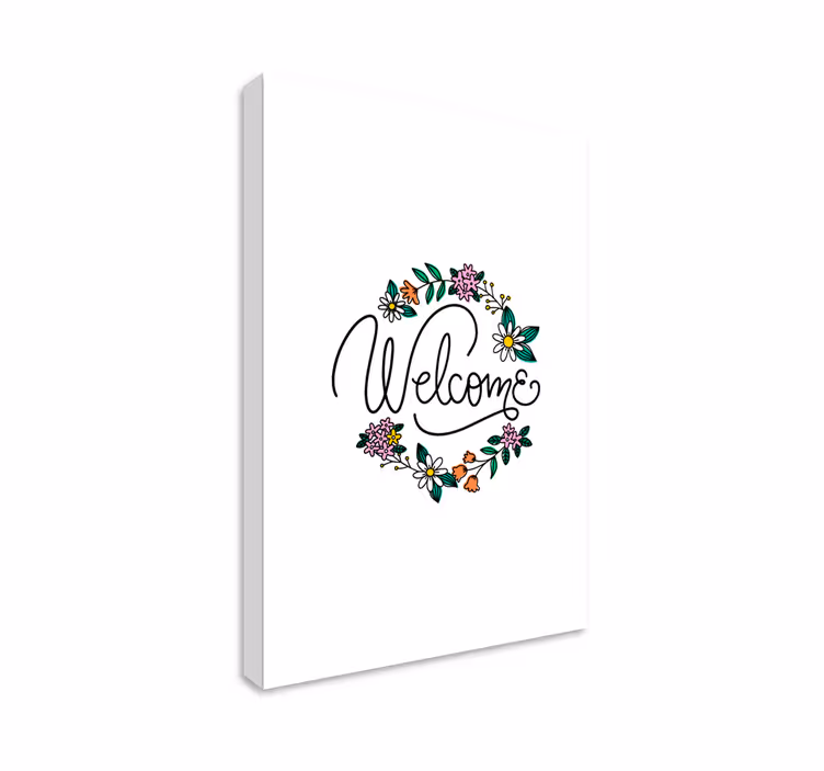 Quadro para hall de entrada Flor de boas-vindas - TenStickers