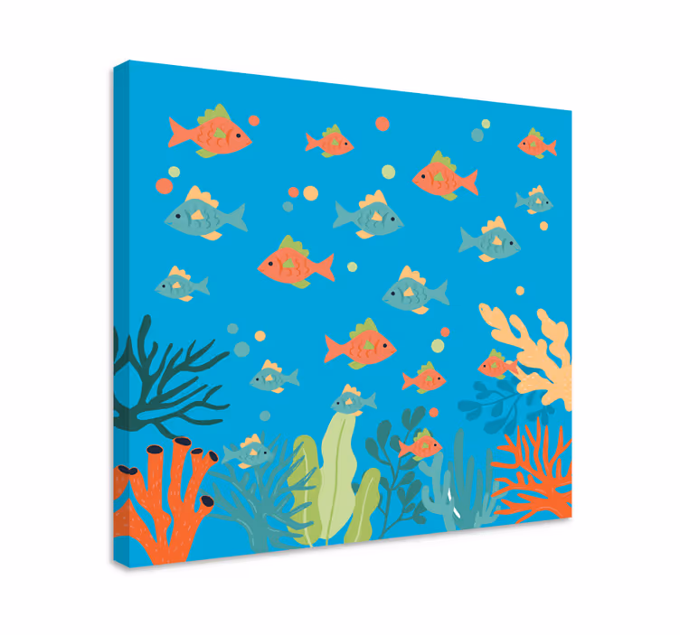 Quadro náutico aventura colorida subaquática - TenStickers