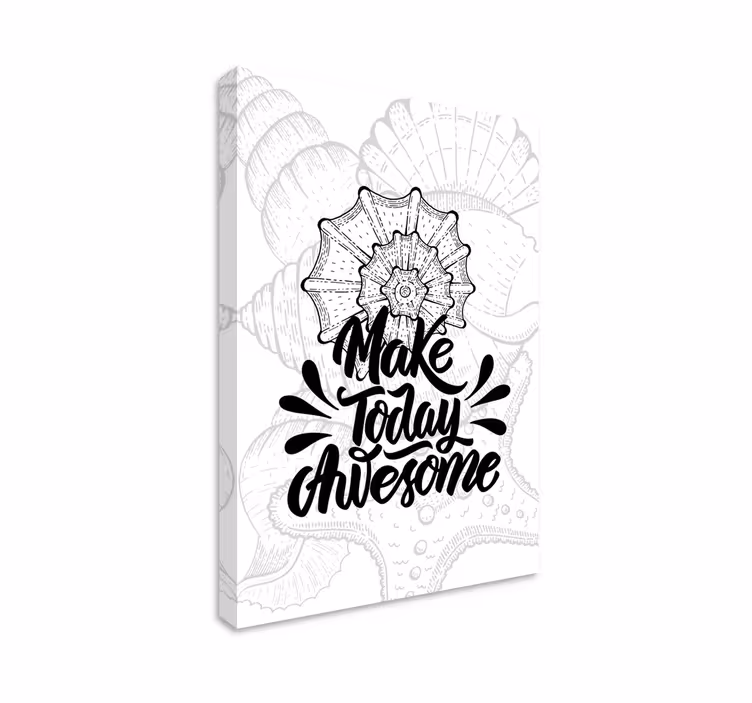 Quadro frase motivacional Vida marinha e conchas - TenStickers