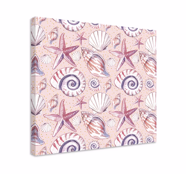 Quadro náutico conchas e estrelas do mar - TenStickers