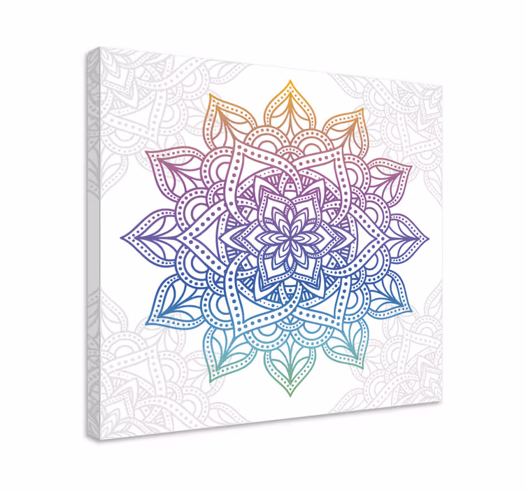 Quadro com mandala Gradiente colorido - TenStickers