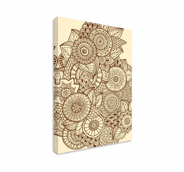 Quadro com mandala Padrão geométrico de mandala - TenStickers