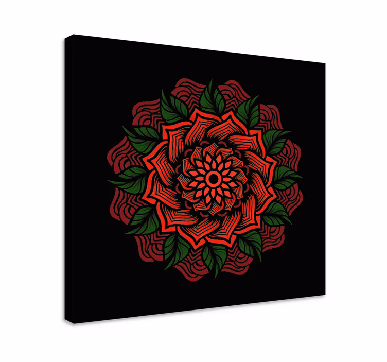 Quadro com mandala Mandala com tema rosa - TenStickers