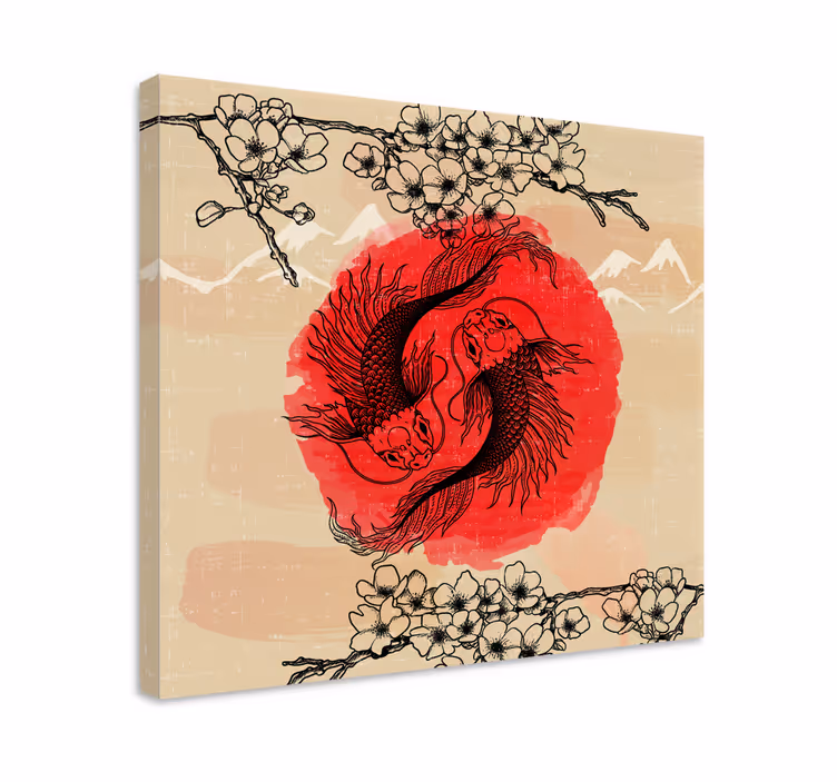 Quadro de peixes Peixes ying yang - TenStickers