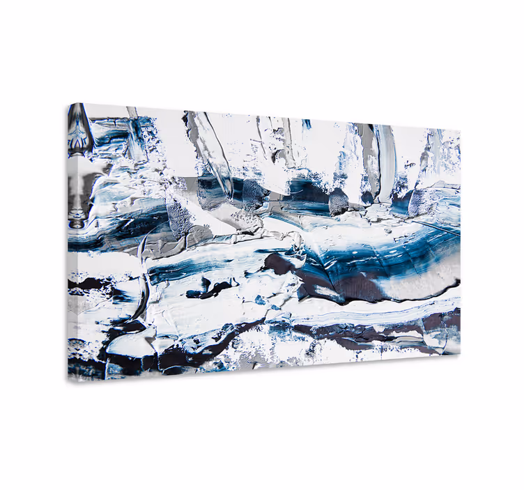 Quadro para escritório Floresta de neve abstrata - TenStickers