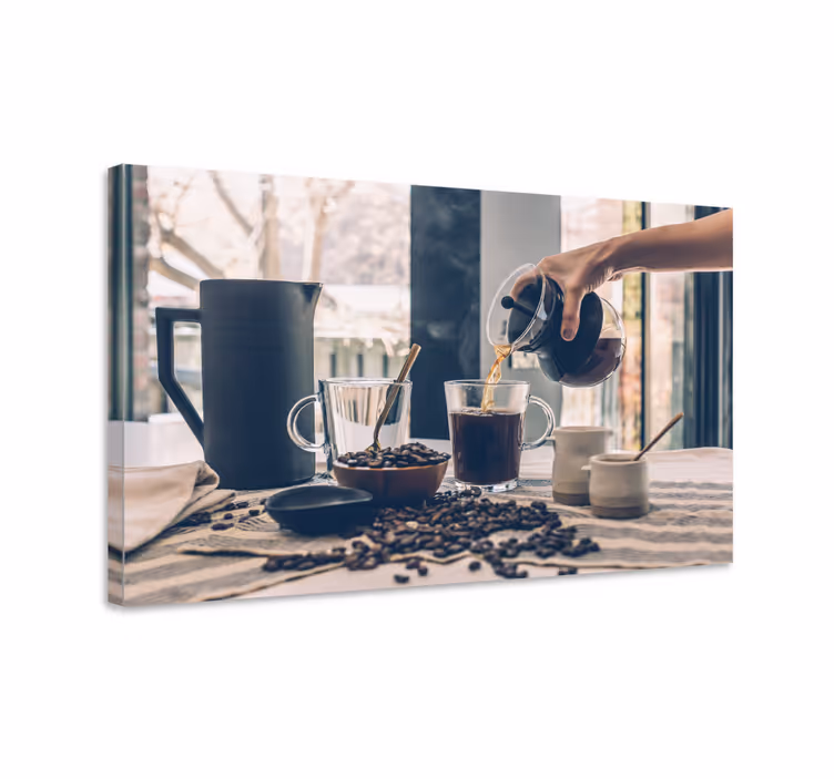 Quadro para restaurante Café tríptico - TenStickers