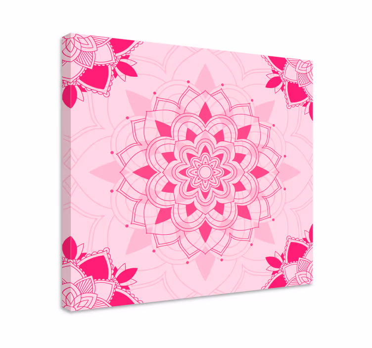 Quadro com mandala Mandala rosa brilhante - TenStickers